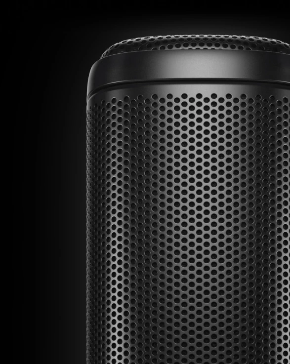 Steel chassis closeup dynamic microphone