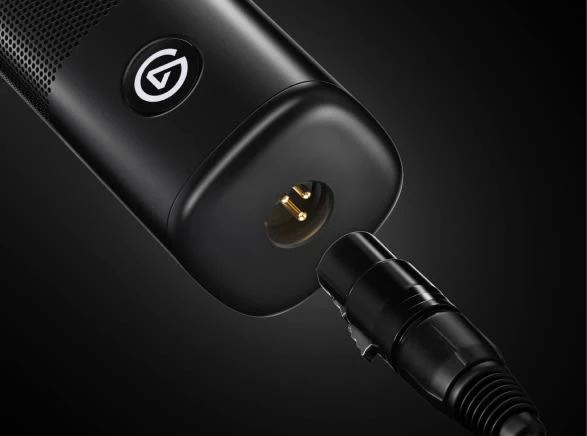 XLR mic output cable closeup