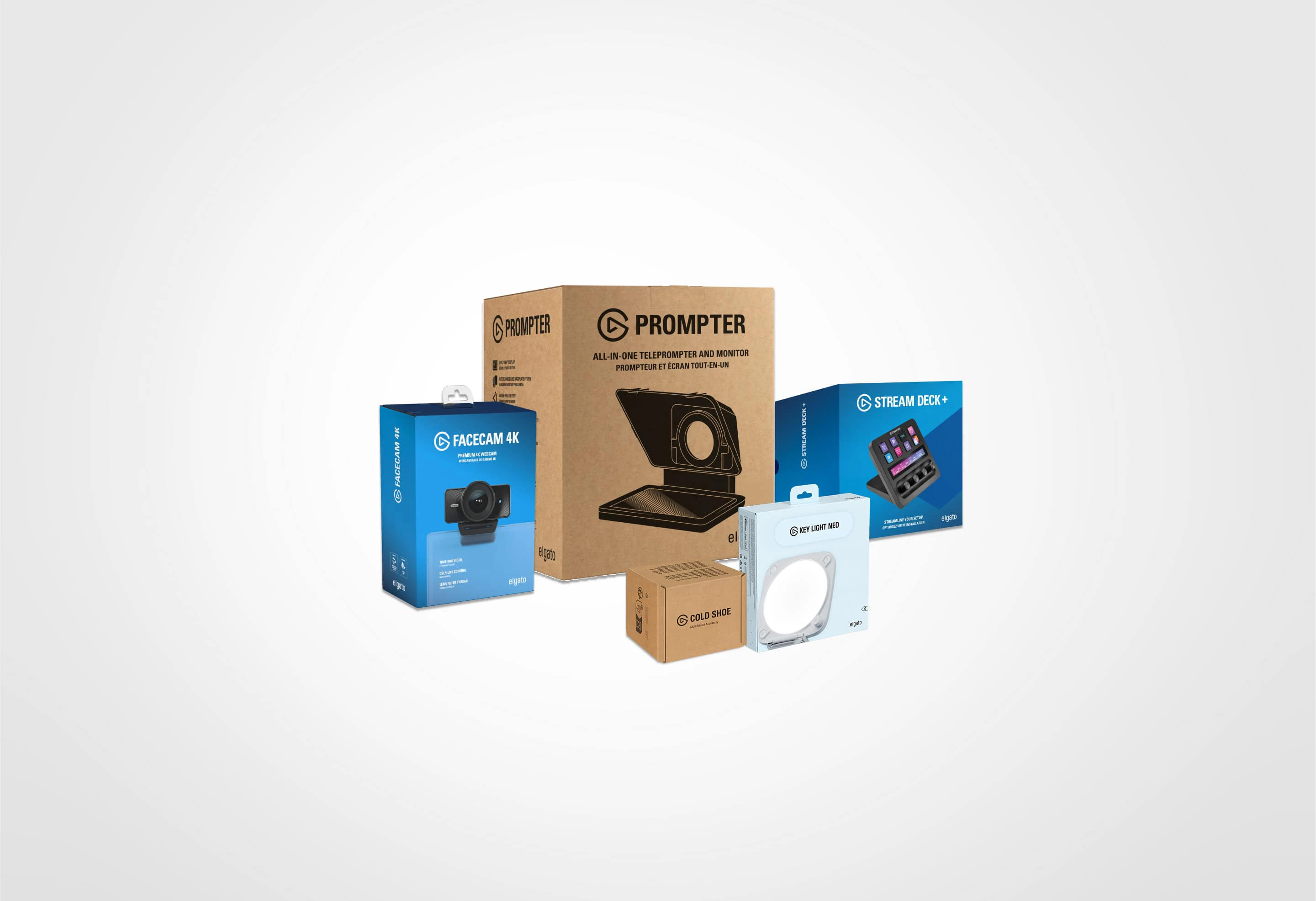 Prompter 4K Bundle Plus + Key Light Neo (White, without Monitor Mount)